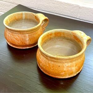 Studio pottery- two large cups